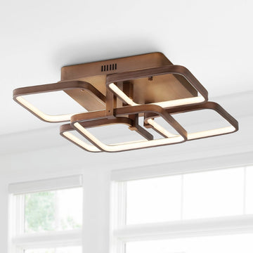 Sebastian 17.5" Integrated LED Metal Flush Mount Ceiling Light - JONATHAN Y